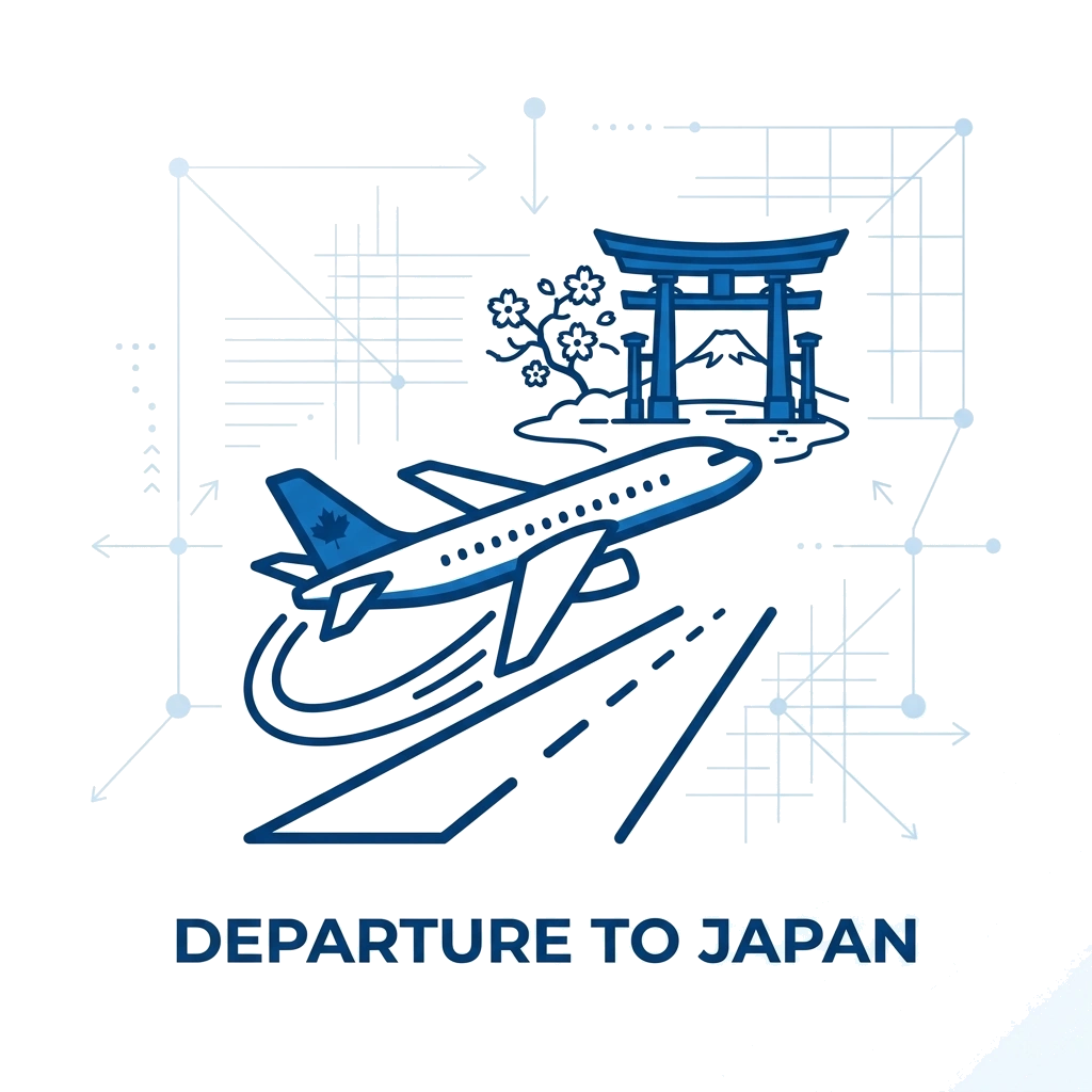 Keberangkatan ke Jepang